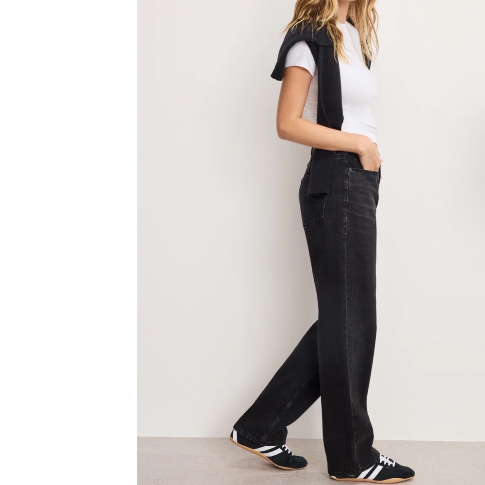 Good American Good 90s Relaxed Jeans Womens 0 Black NWT Mid Rise Dropped crotch